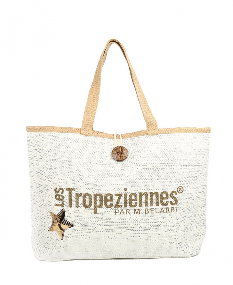 Sac shopping Les Tropeziennes PANAMA Blanche Femme|WVSR-53878899